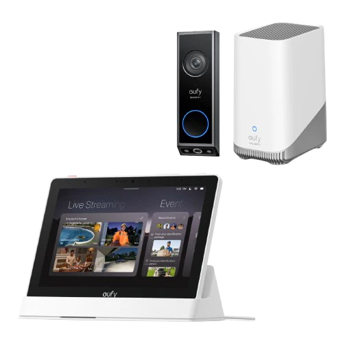 eufy Smart Display met Video Doorbell E340 met eufy HomeBase S380